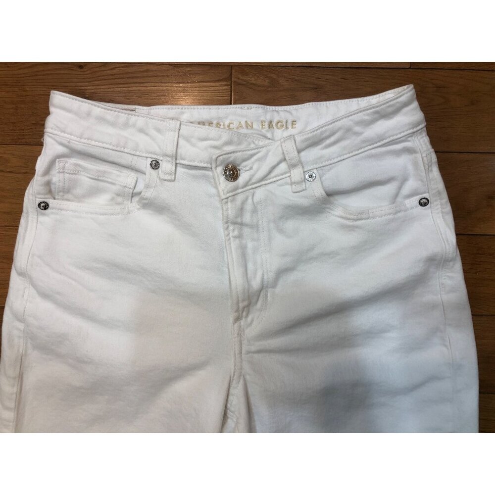 American Eagle Outfitters Stretch Mom Jean White Size 8 Regular - Picture 5 of 11